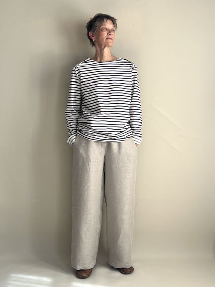 Marlenehose /  Leinen / natur