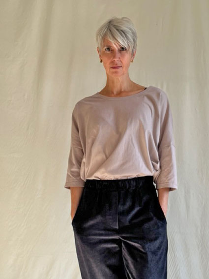 T-SHIRT OVERSIZE / hellgrau