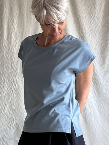 Kastenshirt / wasserblau