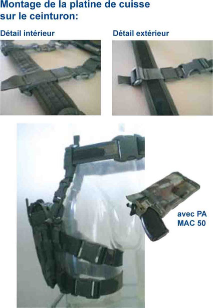 Holster, reglementaire, armee, de, terre, emd, france francaise, française, tactical, etui, pamas, MAC 50,  G1, arme, tta, cuisse, pa,