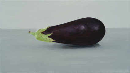 Aubergine 20x35cm acryl op canvas 2026 (Privé collectie Chiavari Italië)