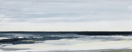 North Sea 30x75cm olie op canvas 2017 (Privé collectie Parijs Frankrijk)