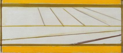 Akker/ploegvoren (l) 35x80cm acryl op doek 2006