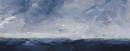 North Sea 20x50cm acryl op mdf 2024 (Privé collectie Bergamo Italië)