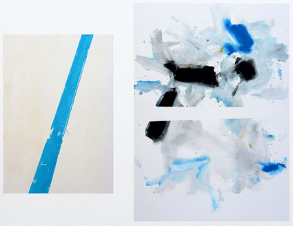Zonder titel 270x270cm tweeluik 170x120cm en 80x55cm acryl op canvas 2019