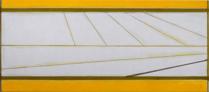 Zonder titel (Akker/ploegvoren ll) 105x240cm acryl op doek 2006 (Collectie Galerie De Rog Grave)