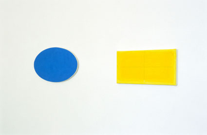 Zonder titels 24x40x1cm pigment op katoen en 18x35x2,4cm acryl op katoen 2006