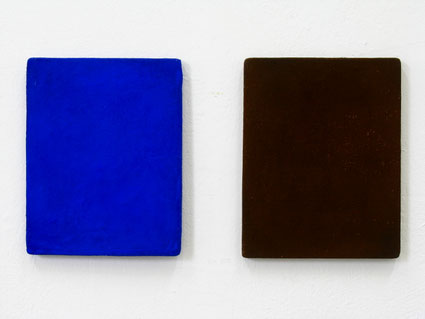 Zonder titel pigment op linnen tweeluik 17,5x21,5cm 2x 2005