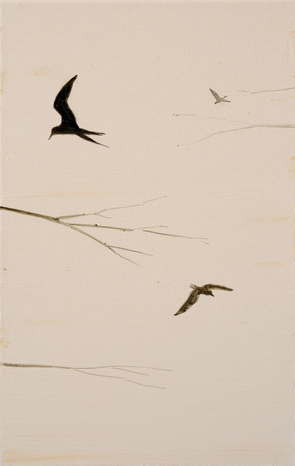 Flying Birds acryl op canvas 43x28x2,5cm 2025 (Privé collectie Lyon France)