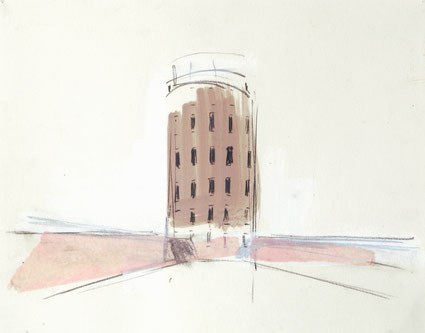 Zonder titel 22,1x28cm olie, potlood en gekleurd papier op papier 1998