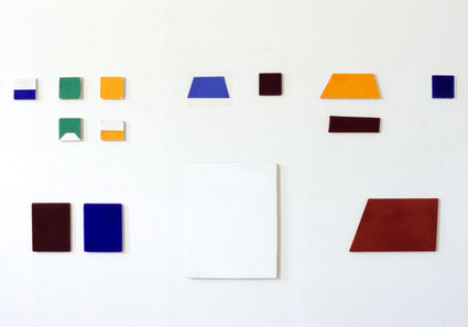 Zonder titels pigment op linnen en katoen diverse formaten 2005