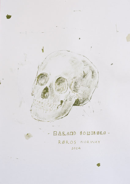 Vanitas 42x29,4cm acryl en potlood op papier 2024