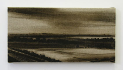 Zonder titel 23,5x46cm olie op ongeprepareerd linnen 2012 (Privé collectie Rotterdam)