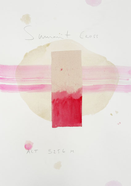 Summit Cross 42x29,4 acryl/vinyl potlood katoen op papier 2016/2022