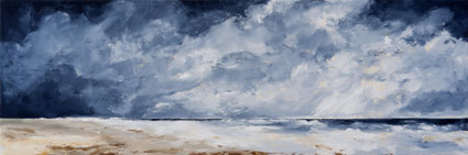 Dutch Clouds 50x150cm vinylpaint on canvas (Private collection Madrid Spain) 