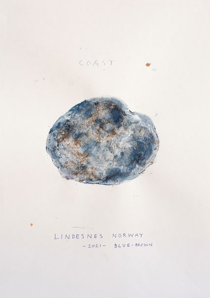 Lindesnes Norway 39,9x28,3cm mixed media op papier 2024