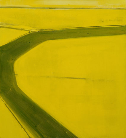Rapeseed Field, Bird’s-Eye View 55x50cm acryl op canvas 2021 