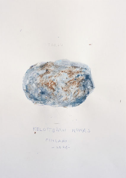 Kelottuärvi Nunas 39,9x28,3cm mixed media op papier 2024