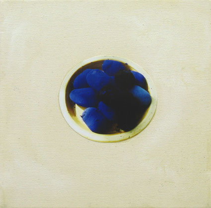 Zonder titel 25x25cm foto (van aardappelen met pigment) op katoen 2004