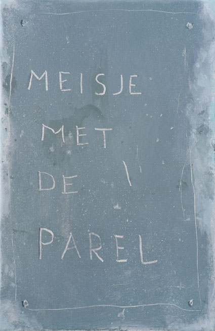 Meisje met de parel 43x28cm acryl op canvas 2024