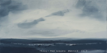 Trail The Vosges France 23x46cm vinyl op canvas 2024