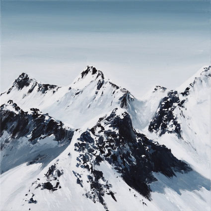 French Alps 50x50cm acrylic on canvas 2026 (Privé collectie Dongen)
