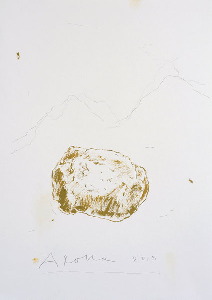 Arolla 2015 42x29,7cm acryl/vinyl en potlood op papier 2024