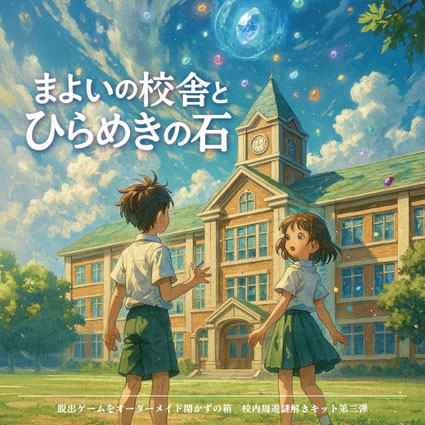 校内周遊型謎解きキット第三弾「まよいの校舎とひらめきの石」