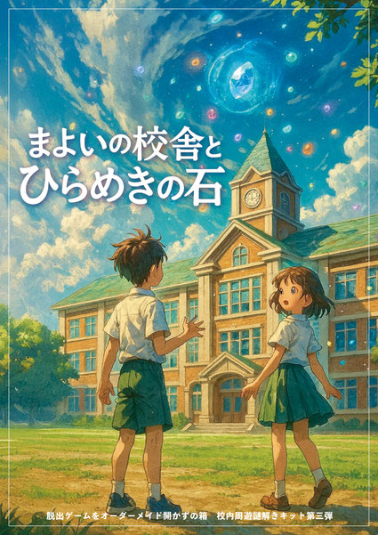 校内周遊型謎解きキット第三弾「まよいの校舎とひらめきの石」のメイン画像