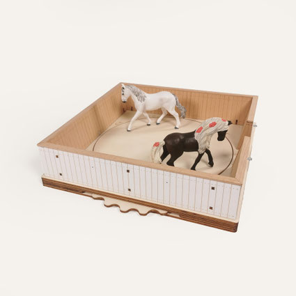 Roundpen Longierzirkel aus Holz – passend für Schleich® Figuren