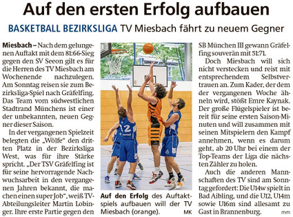 Artikel im Miesbacher Merkur am 10. Oktober 2025 - Zum Vergrößern klicken
