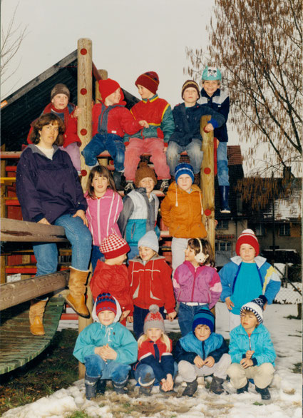 Kindergarten im Schuljahr 1987/88 (Kindergärtnerin: Silvia Bopp-Czernecki)