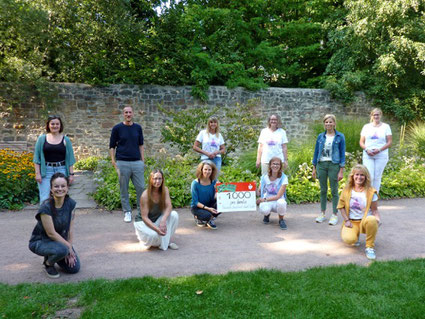 Spenden aus Yoga im Park an pro Familia Fulda für das Projekt "Halte.Punkt". Sep. 2020