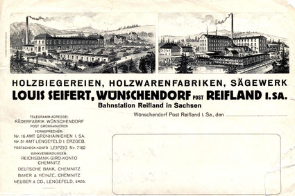 Bild: Briefkopf Seifert Wünschendorf Erzgebirge