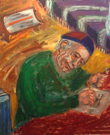 Robert Rouse paints his friend Francis Brabazon " The Poet In Winter " writing in his room at Avatar's Abode ; Owned by Rainy Day Designs
