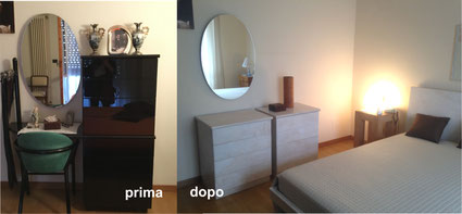 restyling letto, restyling comò, recupero camera da letto