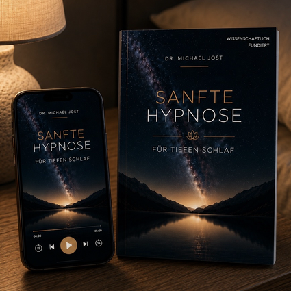 Besser schlafen mit Hypnose - ein Selbstfürsorge Kurs für besseres Schlafen, unterstützt durch dieses sanfte Hypnose Progamm von Doktor Michael Jost