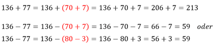 Grundlagen Mathematik - Addition - Subtraktion - Kopfrechnen