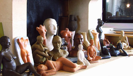 sculptures of women, nude, artistic nudes, female nude, site of an amateur sculptor inspired by the beauty of the female body.nouveausculpteur.