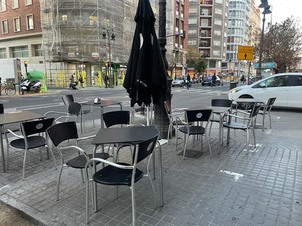Terraza de un bar de Valencia