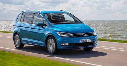 Volkswagen Touran 3e generation (2015) bleu - achat plage arriere touran
