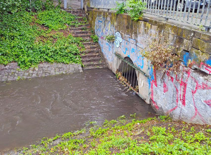Hochwasser nach Regen