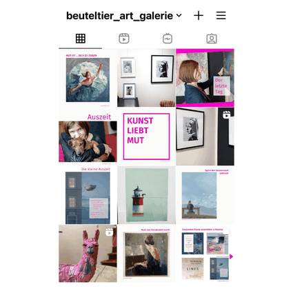 Beuteltier Art Galerie ist aktiv auf Instagram