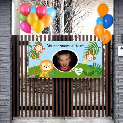 Umweltfreundliche Banner für Kinderfeiern