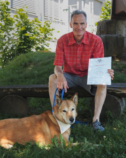 Christian mit Pädagogik-Hund Ilay
