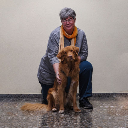 Marianne mit Pädagogik-Hund Taqa