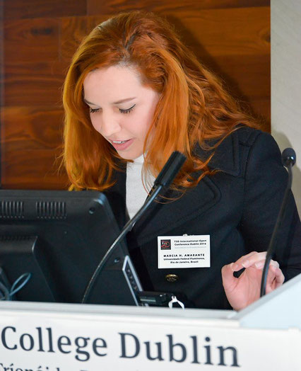 Marcia H. Amarante speaking at the Dublin Conference, Oct. 2016