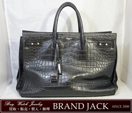 ブランドのギフト サンローラン サックドジュール 型押し ハンドバッグ メンズ Bag
