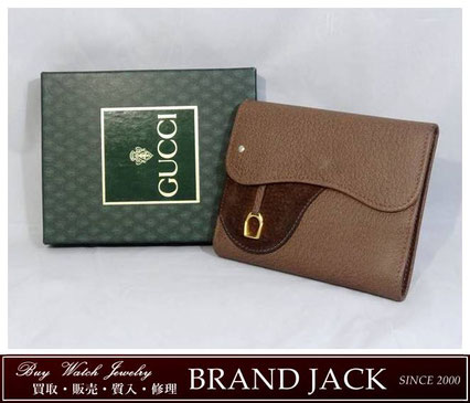 仙台｜GUCCI オールドグッチ サドルデザイン 二つ折り財布を高額