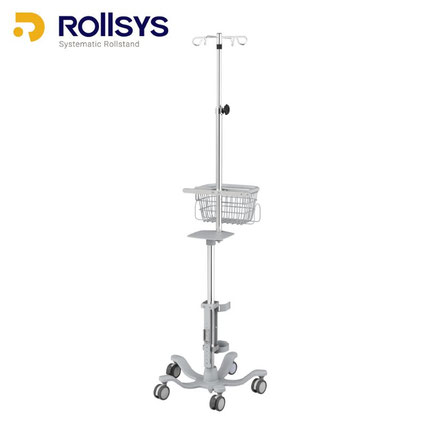 RS-003 人工呼吸器カート（縦型加湿器マウント＋IVポール搭載）